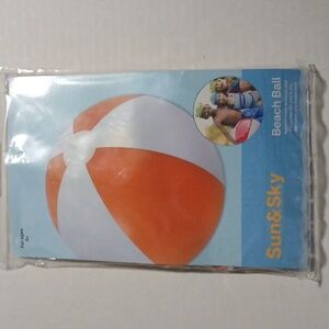 Sun Sky Orange and White Beach Ball NIP